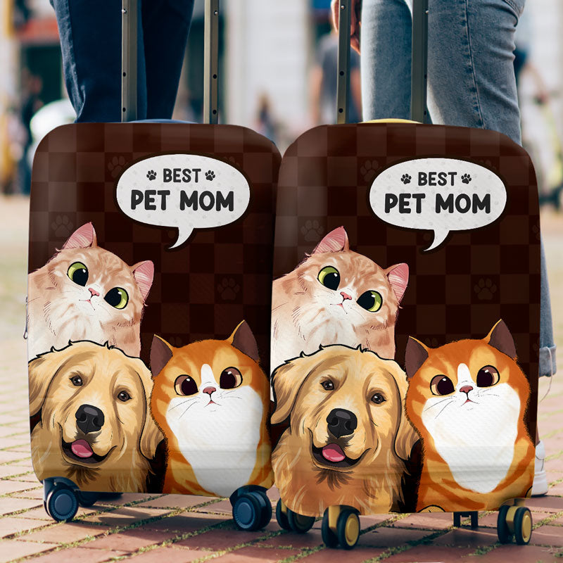 Life Is Better With Pets - Travel Personalized Custom Luggage Cover - Gift For Pet Owners, Pet Lovers