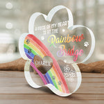 Custom Name Rainbow Bridge Pet Memorial Gifts - Personalized Shaped Acrylic Plaque