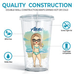 Life Is Short, Take The Trip - Travel Personalized Custom Clear Acrylic Tumbler - Gift For Beach Lovers