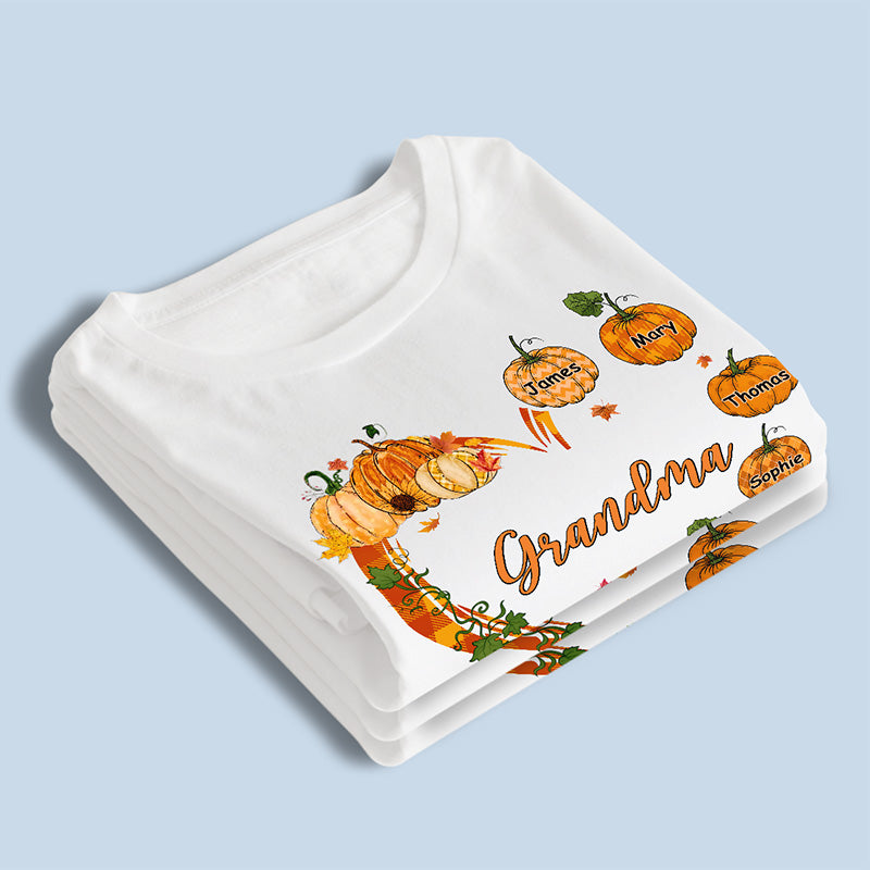 Blessed To Be Called Nana - Family Personalized Custom Unisex T-shirt, Hoodie, Sweatshirt - Autumn Fall Gift For Grandma