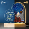 If Kisses Were Stars, I Would Give You The Sky - Couple Personalized Custom Heart Shaped 3D LED Light - Gift For Husband Wife, Anniversary