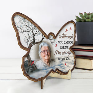 Custom Photo Greatly Loved, Deeply Missed - Memorial Personalized Custom 2-Layered Wooden Plaque With Stand - Sympathy Gift For Family Members