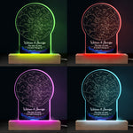 The Day We Met - Couple Personalized Custom Shaped 3D LED Light - Gift For Husband Wife, Anniversary