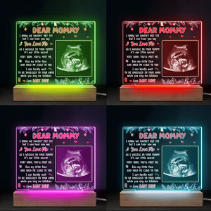 Custom Photo Kiss My Little Face - Family Personalized Custom Rectangle Shaped 3D LED Light - Christmas Gift For First Mom