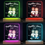 My Favorite Place Is Next To You - Couple Personalized Custom Shaped 3D LED Light - Gift For Husband Wife, Anniversary