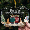All Hearts Come Home For Christmas - Memorial Personalized Custom Ornament - Acrylic Benelux Shaped - Christmas Gift, Sympathy Gift For Pet Owners, Pet Lovers