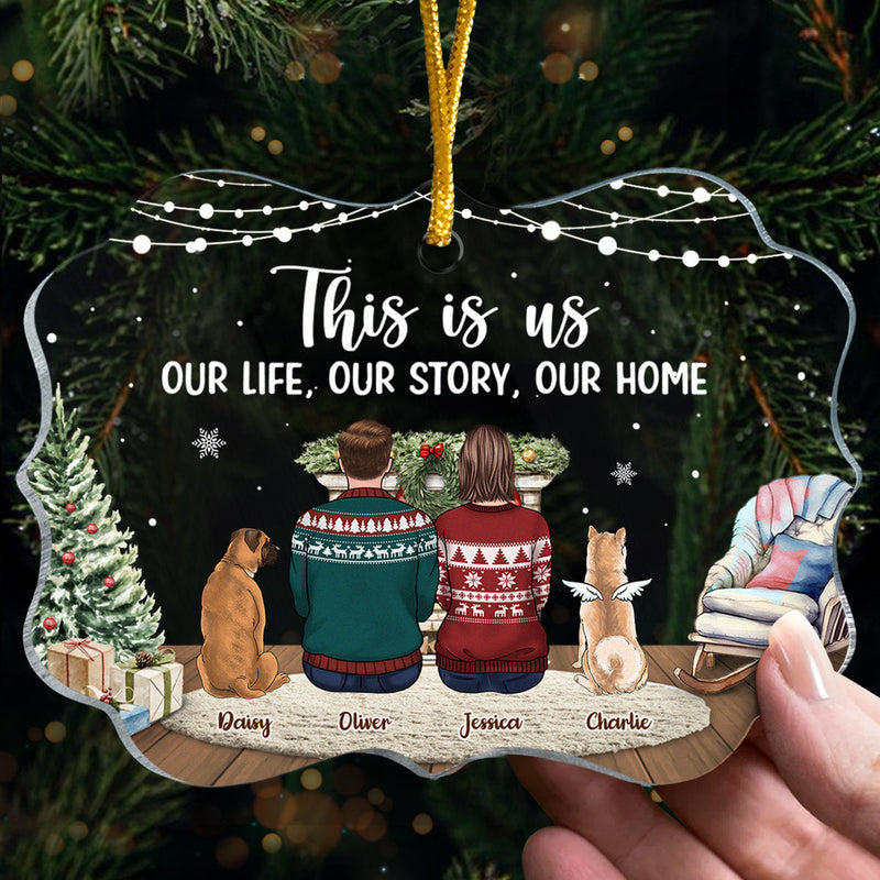 All Hearts Come Home For Christmas - Memorial Personalized Custom Ornament - Acrylic Benelux Shaped - Christmas Gift, Sympathy Gift For Pet Owners, Pet Lovers