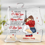 Custom Name Romantic Couple Gifts - Personalized Shaped Acrylic Plaque