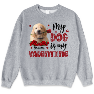 Custom Photo My Pets Are My Valentine - Dog & Cat Personalized Custom Unisex T-shirt, Hoodie, Sweatshirt - Valentine Gift For Pet Owners, Pet Lovers