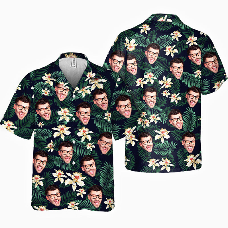 Custom Photo Some Call It Hawaii I Call It Paradise - Family Personalized Custom Face Unisex Hawaiian Shirt - Gift For Family Members, Pet Owners, Pet Lovers