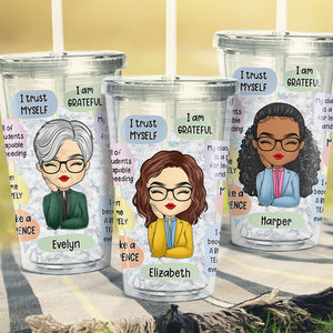 My Students Deserve The Best - Teacher Personalized Custom Clear Acrylic Tumbler - Gift For Teacher, Back To School