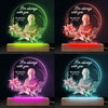 Custom Photo Cardinals Appear When Angels Are Near - Memorial Personalized Custom Round Shaped 3D LED Light - Sympathy Gift For Family Members