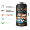 Drinking Buddies Husband Wife - Couple Personalized Custom 4 In 1 Can Cooler Tumbler - Gift For Husband Wife, Anniversary