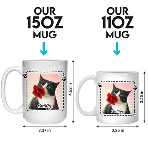 Custom Photo My Pets Are My Valentine - Dog & Cat Personalized Custom Mug - Valentine Gift For Pet Owners, Pet Lovers