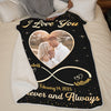 Custom Photo I Love You Forever And Always - Couple Personalized Custom Blanket - Gift For Husband Wife, Anniversary