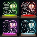 Custom Photo Forever Missed - Memorial Personalized Custom Infinity Heart Shaped 3D LED Light - Sympathy Gift For Pet Owners, Pet Lovers