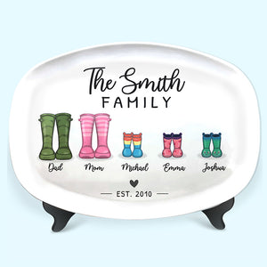 Our Family - Family Personalized Custom Platter - Gift For Family Members