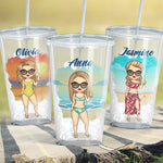 Life Is Short, Take The Trip - Travel Personalized Custom Clear Acrylic Tumbler - Gift For Beach Lovers