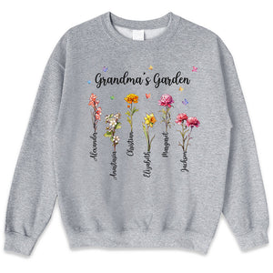 Grandma's Garden - Family Personalized Custom Unisex T-shirt, Hoodie, Sweatshirt - Birthday Gift For Grandma