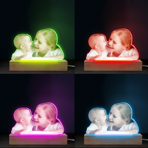 Custom Photo You're Growing Up So Fast - Family Personalized Custom Shaped 3D LED Light - Upload Photo Gift For Kids