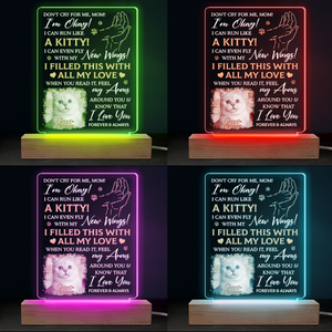 Custom Photo I Filled This With All My Love - Memorial Personalized Custom Shaped 3D LED Light - Sympathy Gift For Pet Owners, Pet Lovers