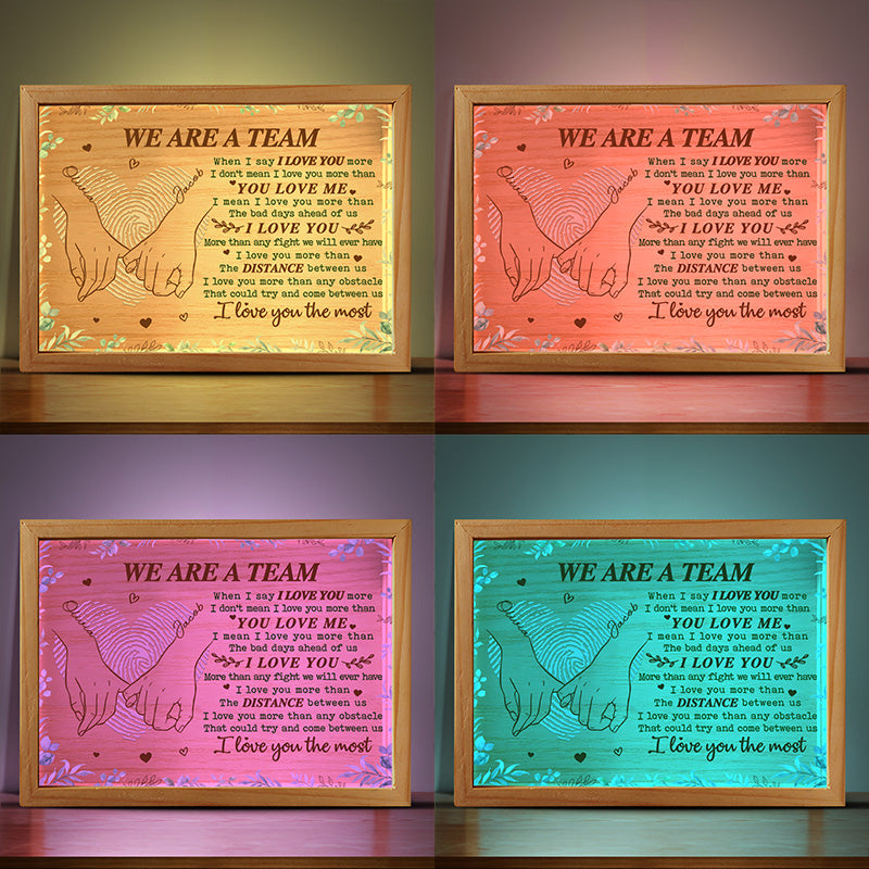 Je t'aime le plus - Cadre photo personnalisé pour couple - Cadeau pour mari et femme, anniversaire