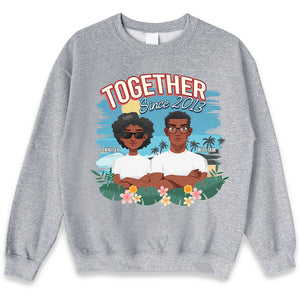Together Since - Couple Personalized Custom Unisex T-shirt, Hoodie, Sweatshirt - Summer Vacation, Gift For Husband Wife, Anniversary