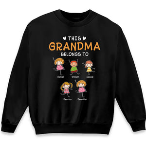 This Awesome Grandpa Belongs To - Family Personalized Custom Unisex T-shirt, Hoodie, Sweatshirt - Father's Day, Birthday Gift For Grandpa, Grandma