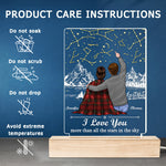 Love You More Than All The Stars In The Sky - Couple Personalized Custom Rectangle Shaped 3D LED Light - Gift For Husband Wife, Anniversary