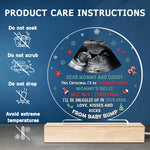 Custom Photo Christmas Baby Bump Gifts for Expecting Parents - Personalized 3D LED Light