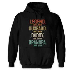 Legend Husband Dad Grandpa - Family Personalized Custom Unisex T-shirt, Hoodie, Sweatshirt - Father's Day, Birthday Gift For Dad, Grandpa