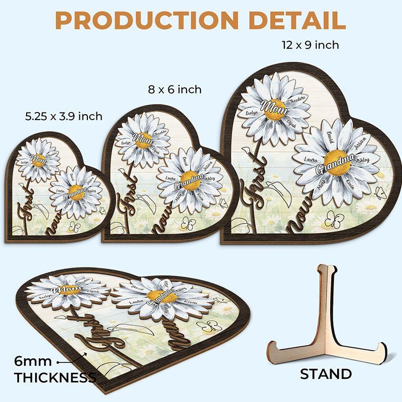 You Will Never Get Another - Family Personalized Custom 2-Layered Wooden Plaque With Stand - Mother's Day, House Warming Gift For Mom, Grandma