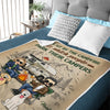 Let's Watch People Park Their Campers - Camping Personalized Custom Blanket - Gift For Camping Lovers, Pet Owners, Pet Lovers
