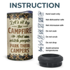 Let's Sit By The Campsite - Camping Personalized Custom 4 In 1 Can Cooler Tumbler - Gift For Husband Wife, Camping Lovers