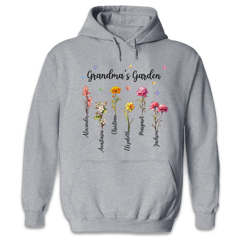 Grandma's Garden - Family Personalized Custom Unisex T-shirt, Hoodie, Sweatshirt - Birthday Gift For Grandma