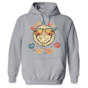 Grandma Life Smiley Face - Family Personalized Custom Unisex T-shirt, Hoodie, Sweatshirt - Birthday Gift For Mom, Grandma