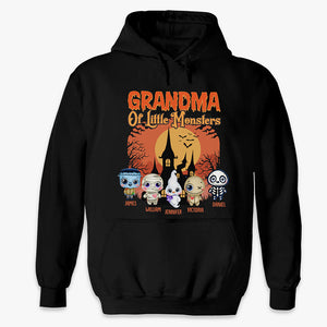 Grandma Of Little Monsters - Family Personalized Custom Unisex T-shirt, Hoodie, Sweatshirt - Halloween Gift, Gift For Grandma, Grandpa