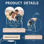 Custom Couple Photo Wedding Gifts - Personalized 3D LED Light