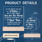 You Are The World To Our Family - Family 3D LED Light - Father's Day, Birthday Gift For Dad