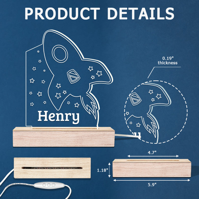 Lovely Moon & Stars - Family Personalized Custom Heart 3D LED Light - Mother's Day, Baby Shower Gift, Gift For First Mom