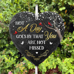 Treasure In Our Heart - Memorial Garden Slate & Hook - Sympathy Gift For Family Members