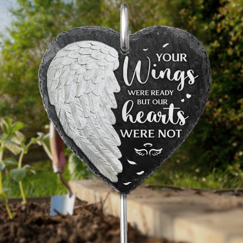 Not Ready To Let You Leave - Memorial Garden Slate & Hook - Sympathy Gift For Family Members