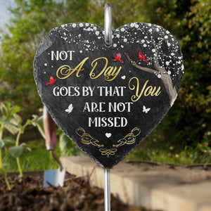 Treasure In Our Heart - Memorial Garden Slate & Hook - Sympathy Gift For Family Members