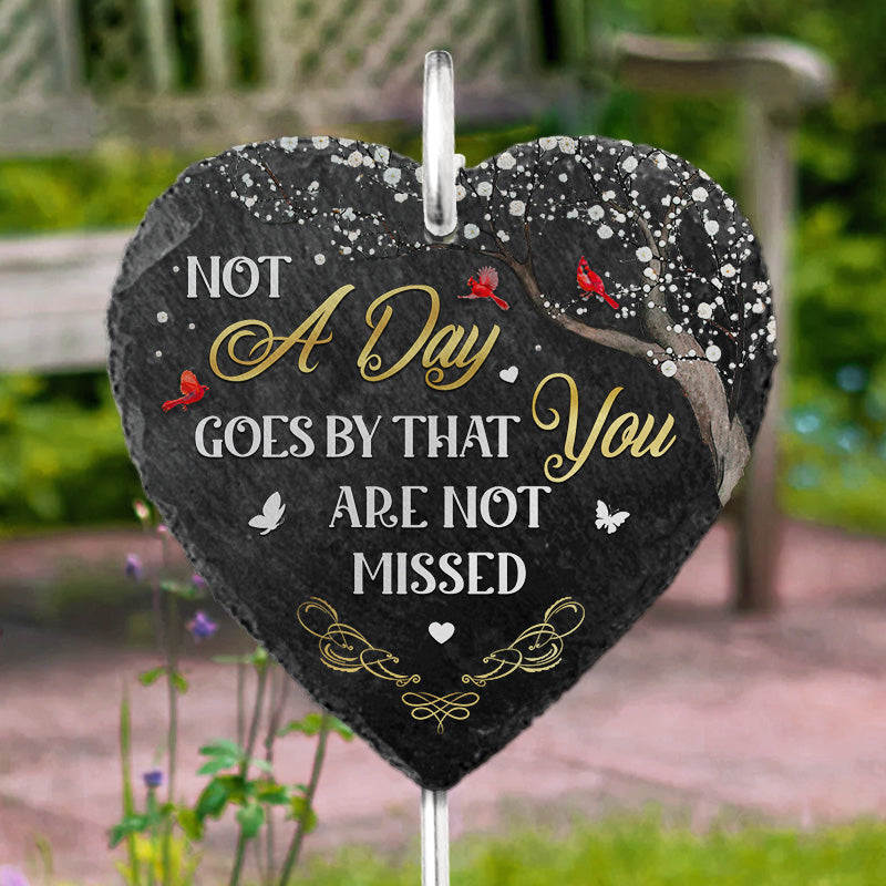 Treasure In Our Heart - Memorial Garden Slate & Hook - Sympathy Gift For Family Members