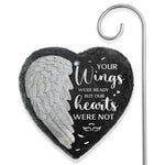 Not Ready To Let You Leave - Memorial Garden Slate & Hook - Sympathy Gift For Family Members
