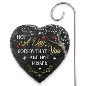 Treasure In Our Heart - Memorial Garden Slate & Hook - Sympathy Gift For Family Members