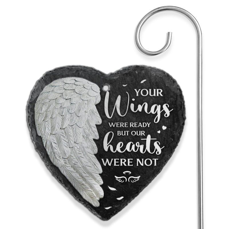 Not Ready To Let You Leave - Memorial Garden Slate & Hook - Sympathy Gift For Family Members
