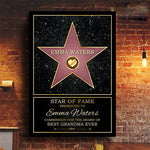 Dad Star Of Fame - Family Personalized Custom Vertical Canvas - Mother's Day, Father's Day Birthday Gifts For Mom, Dad