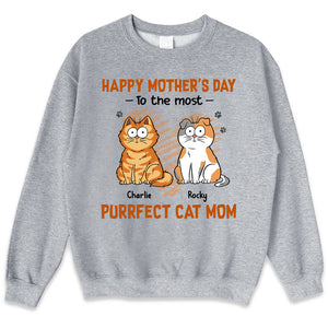 Happy Mother's Day To The Most Purrfect Cat Mom - Cat Personalized Custom Unisex T-shirt, Hoodie, Sweatshirt - Mother's Day, Gift For Pet Owners, Pet Lovers