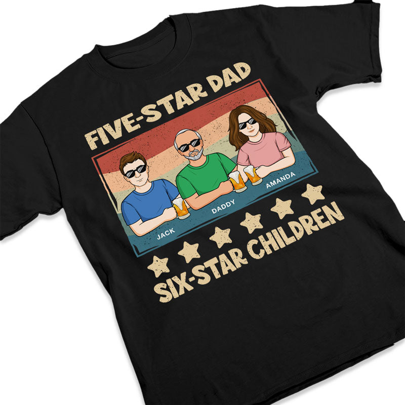 Five-Star Dad - Family Personalized Custom Unisex T-shirt, Hoodie, Sweatshirt - Gift For Dad